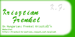 krisztian frenkel business card